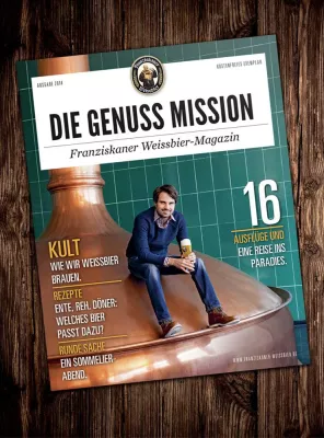Bild: Erfrischender Lesegenuss: Das neue Franziskaner Weissbier-Magazin „Die Genuss Mission“
