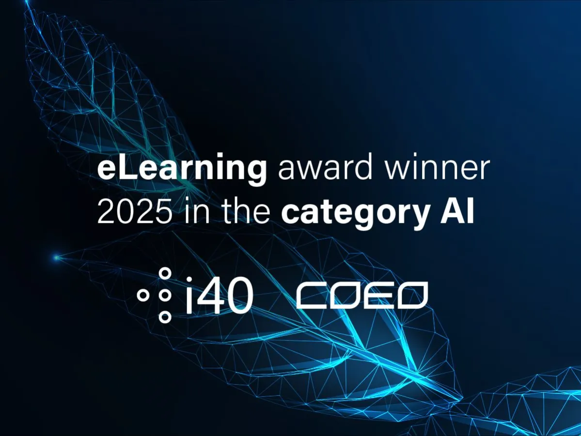 i40 und coeo gewinnen eLearning Award 2025 in der Kategorie Künstliche Intelligenz (© i40.de)