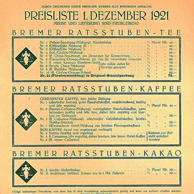 Bild: 100 Jahre Versandhandel mitTee, Kaffeeund exklusiver Feinkost aus aller Welt