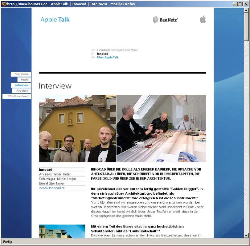 BauNetz AppleTalk: Innocad im Interview