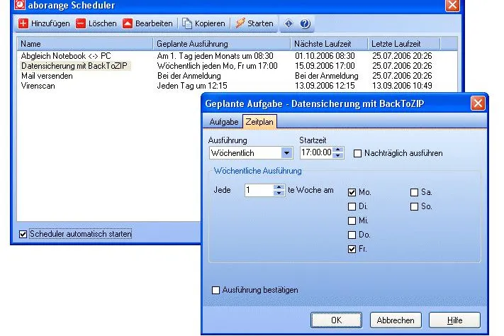 Bild: Aufgaben automatisieren mit dem aborange Scheduler