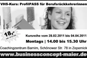 Bild: ProfilPASS-Kurs für den Wiedereinstieg ab 28. Februar 2011 im Coachingzentrum Barnim