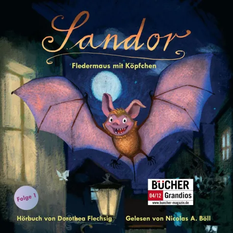 Bild: Hörbuch "Sandor - Fledermaus mit Köpfchen" durch BÜCHER-Magazin ausgezeichnet
