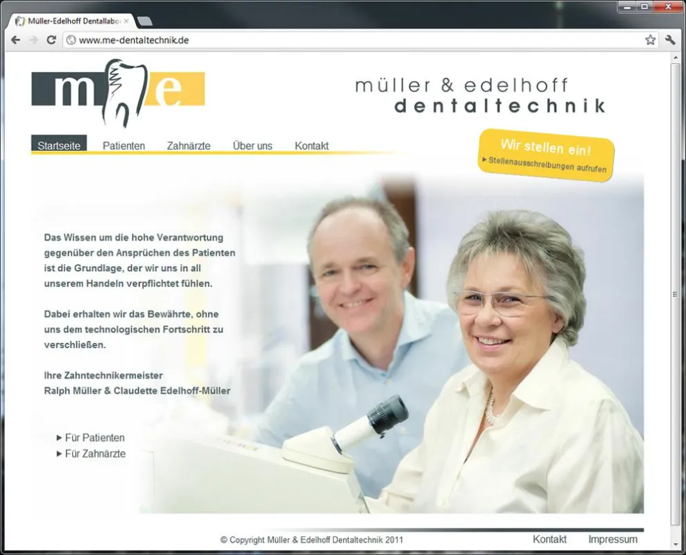 Die Müller & Edelhoff Dentallabor GmbH aus Alzey wächst und stellt Zahntechniker ein.