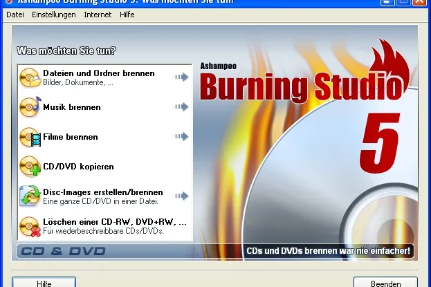 Bild: Ashampoo Burning Studio 5.05: Jeder kann brennen