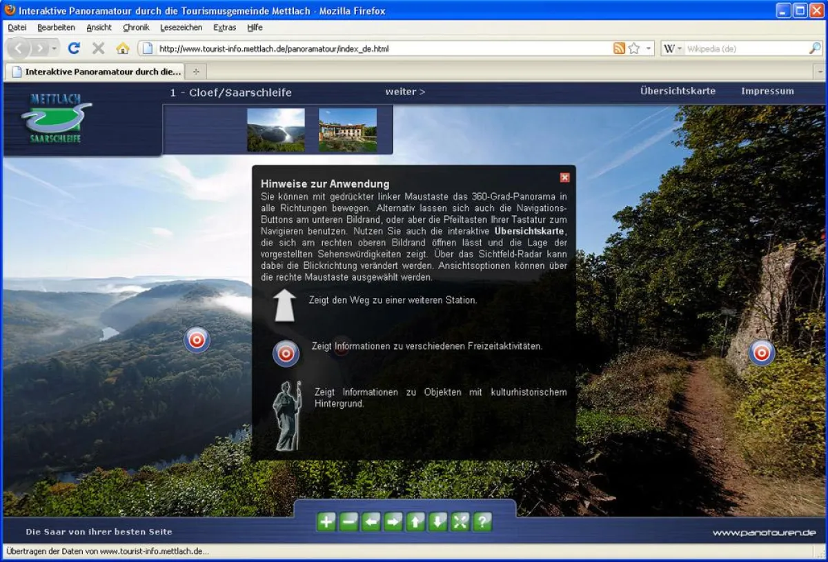 Interaktive Panoramatour Mettlach - www.mettlach.de