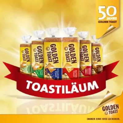 Bild: Das „Toastiläum“ ist in vollem Gange – GOLDEN TOAST feiert seinen 50. Geburtstag