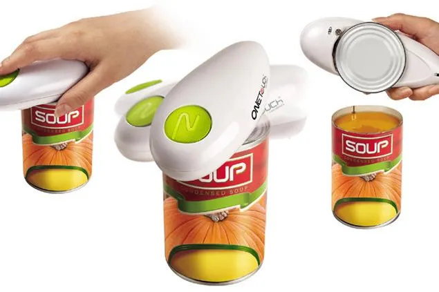 Bild: Elegant designt, automatisch und einfach – der One Touch Dosenöffner ist die Innovation im Dosenöffnen