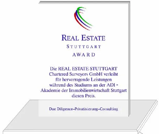 REAL ESTATE STUTTGART-AWARD Bild: REAL ESTATE STUTTGART-AWARD