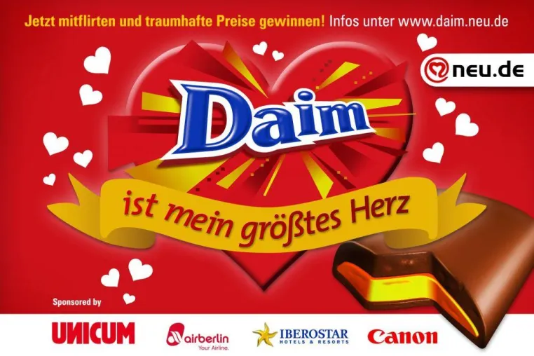 „DAIM ist mein größtes Herz“ – die Promotiontour mit Flirtgarantie! Bild: „DAIM ist mein größtes Herz“ – die Promotiontour mit Flirtgarantie!