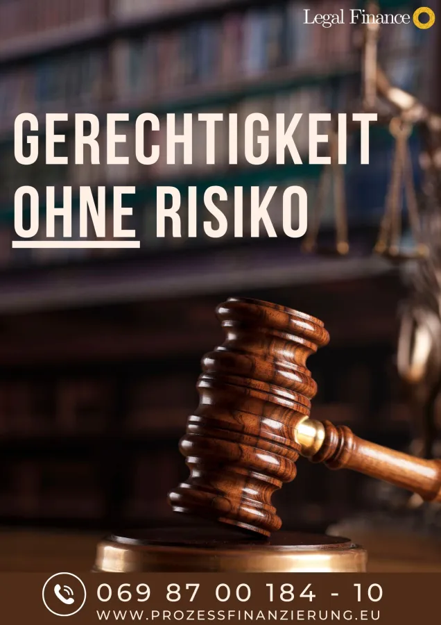Gerechtigkeit ohne Risiko - Prozessfinanzierung mit Legal Finance (© Legal Finance SE Frankfurt)