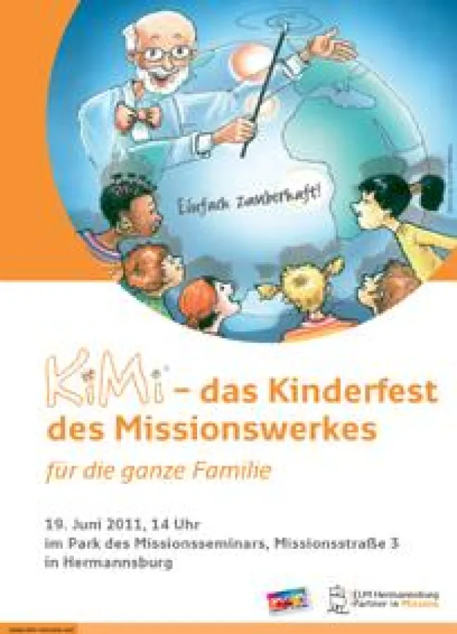 Mit diesem Plakat wirbt das ELM Hermannsburg für sein Kinderfest 2011