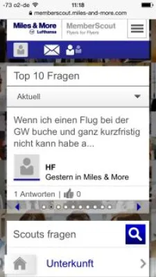 Bild: Web-App für Vielflieger-Community von Miles & More