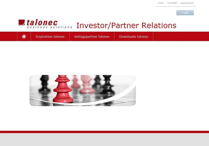 Bild: Neue Lösung aus dem Hause talonec - webIS, das Portal für Anleger und Vertriebspartner