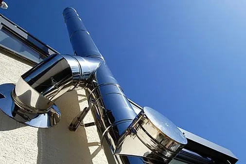 Edelstahlschornstein zur Selbstmontage Bild: Edelstahlschornstein zur Selbstmontage