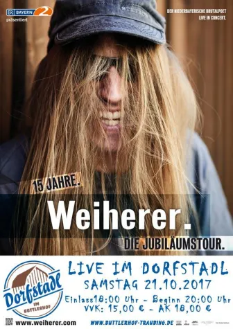 Bild: Weiherer -15 Jahre Jubiläumstour - live in Tutzing am Starnberger See am 21.10.2017