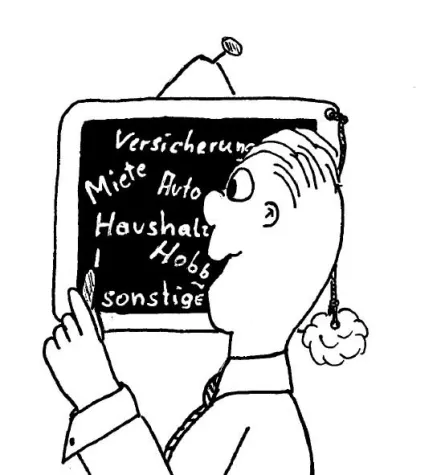 Bild: Der Finanzplan (als Haushaltsbuch) in Papierform