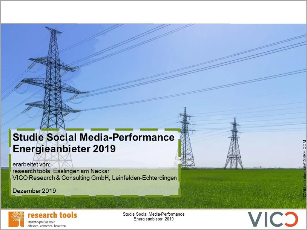 Studie Social Media-Performance Energieanbieter 2019