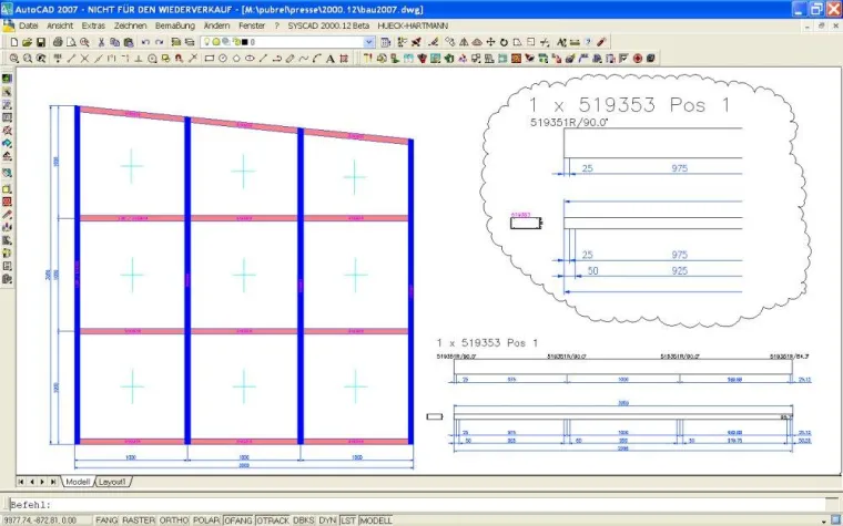 SYSCAD 2000.12 auf der BAU 2007 mit neuen Funktionen Bild: SYSCAD 2000.12 auf der BAU 2007 mit neuen Funktionen