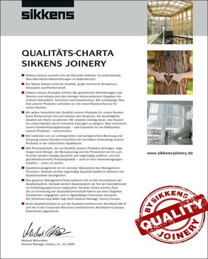 Quality Charta Sikkens Joinery
