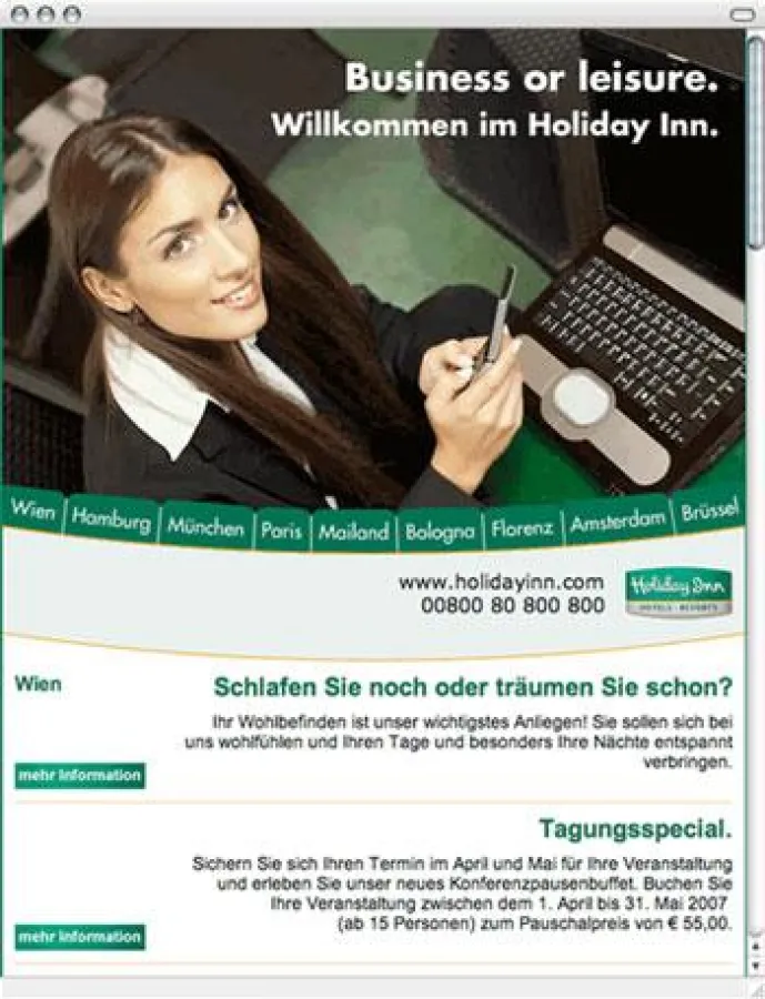 html-Newsletter für Holiday Inn