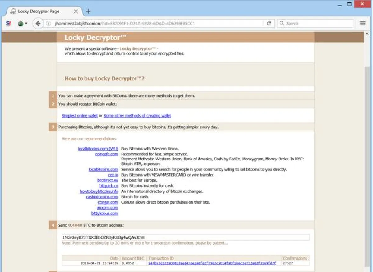 .thor Ransomware Bezahlungsmodule