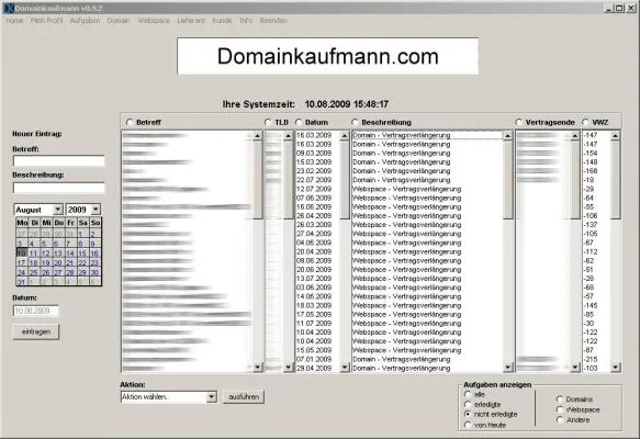 Bild: Kostenlos Domains u. WebSpace verwalten mit "Domainkaufmann.com" für Windows-PCs