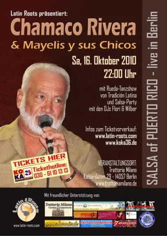 Bild: Salsa-Legende Chamaco Rivera gibt einziges Deutschland-Konzert in Berlin