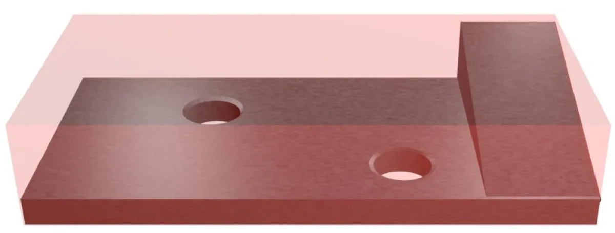 Stahlteil (Rohmaterial rot)