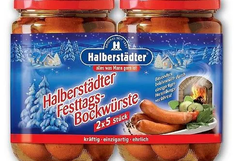 Halberstädter Bockwürste im Festtags-Doppelpack Bild: Halberstädter Bockwürste im Festtags-Doppelpack