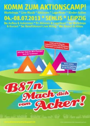 Bild: Aktionscamp gegen B87n bei Leipzig startet und fordert sofortigen Planungsstopp