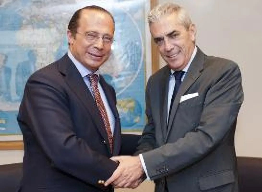 Antonio Vázquez und Mariano Pérez Claver, Präsidenten von Iberia und NH Hoteles