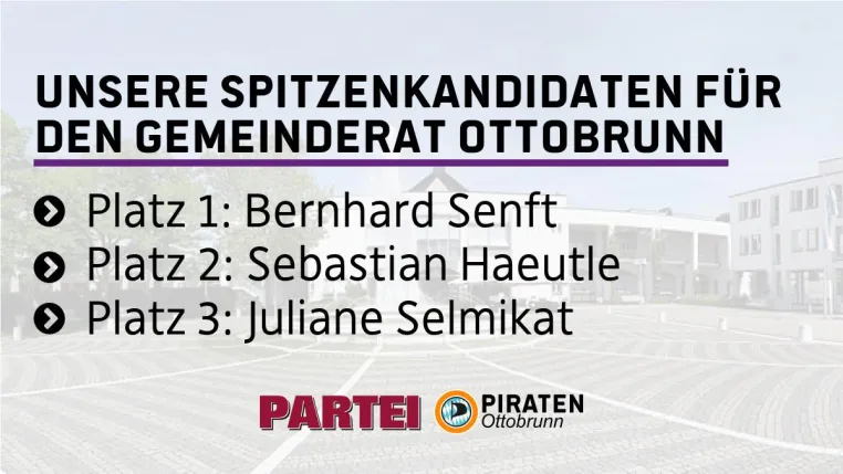 DIE PARTEI und PIRATEN stellen gemeinsame Liste zur Kommunahlwahl in Ottobrunn auf Bild: DIE PARTEI und PIRATEN stellen gemeinsame Liste zur Kommunahlwahl in Ottobrunn auf