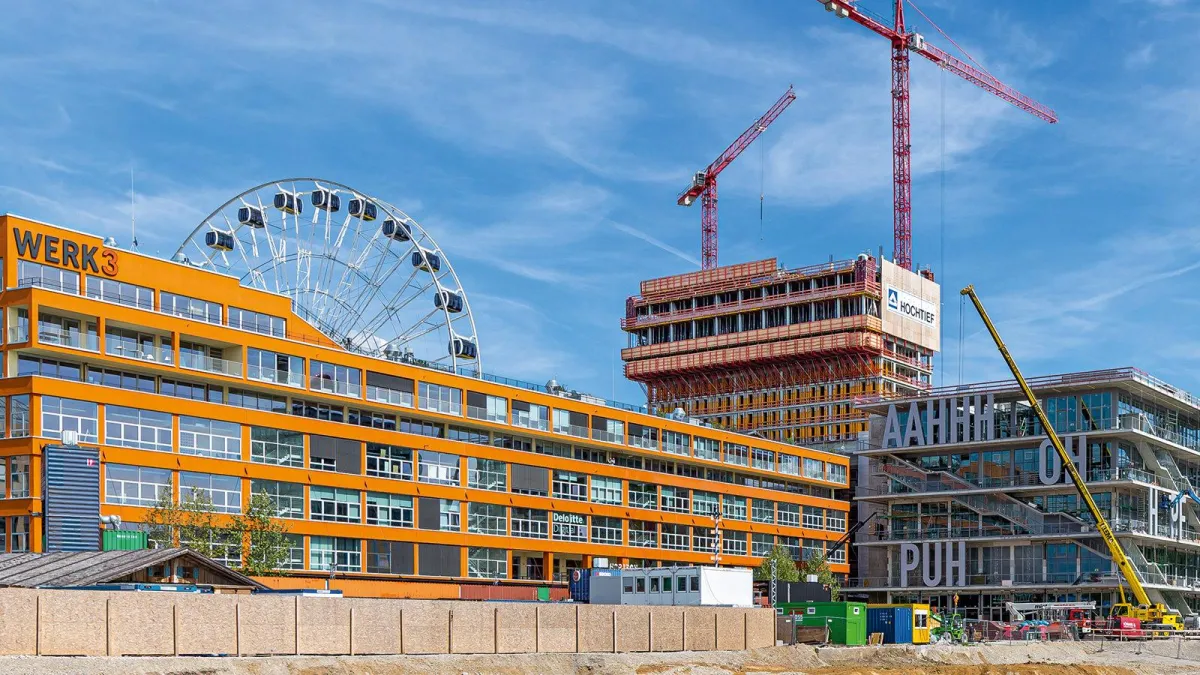 Das Werksviertel entwickelt sich zum spannenden Architekturschauplatz, dominiert vom neuen Werk 4.