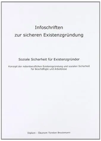 Bild: Infoschrift zur sicheren Existenzgründung 2014