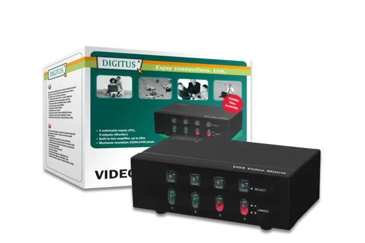 DIGITUS® Video Matrix-Splitter für den besonderen „Aha”-Effekt Bild: DIGITUS® Video Matrix-Splitter für den besonderen „Aha”-Effekt