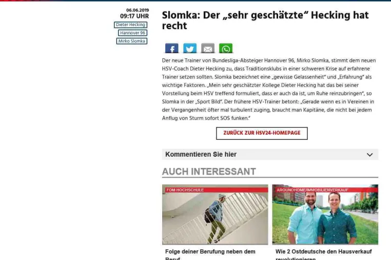 Bild: Hamburger Morgenpost: HSV24 mit neuem Rekord-Ergebnis