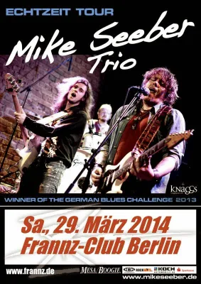 Back from Memphis, live in Berlin: Mike Seeber Trio am 29. März 2014 im Frannz-Club Bild: Back from Memphis, live in Berlin: Mike Seeber Trio am 29. März 2014 im Frannz-Club