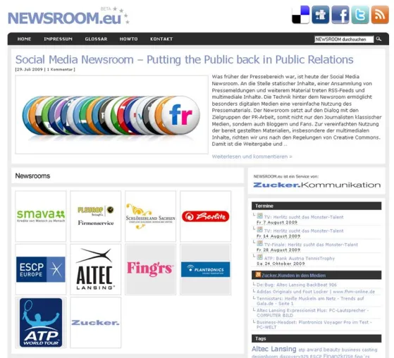 Zucker.Kommunikation führt systematisch Social Media Newsrooms in Deutschland ein Bild: Zucker.Kommunikation führt systematisch Social Media Newsrooms in Deutschland ein