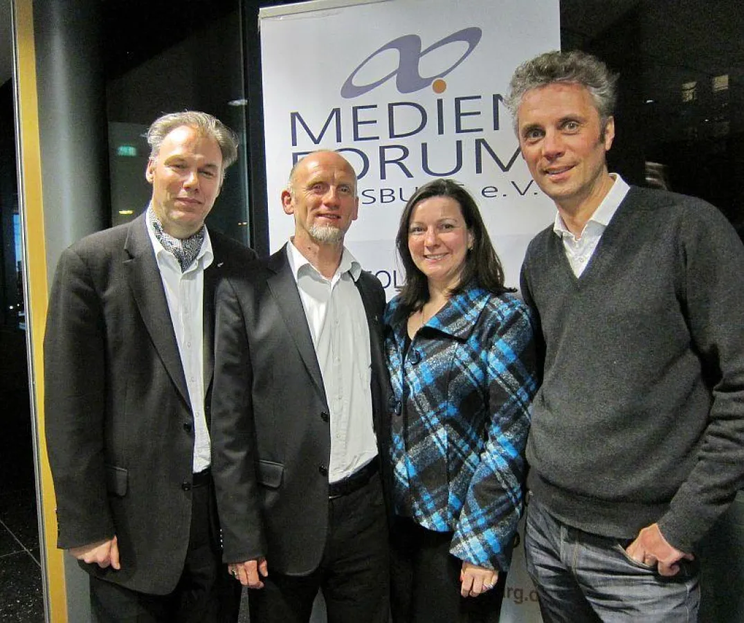 (v.l.) Eiko Trausch (1. Vorstand), Gerhard Ruff (Medienpreis 2012), Marion Buk-Kluger (2. Vorst) und Andreas Richling (3. Vorst.)