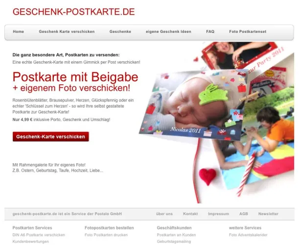 Bild: Postkarte mit Gimmick versenden – ganz einfach per Klick