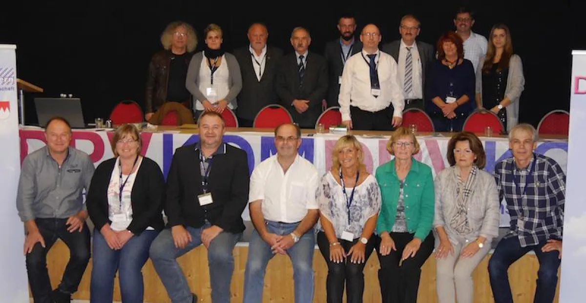 Der neugewählte Vorstand und Gewerkschaftsrat der DPVKOM Bayern