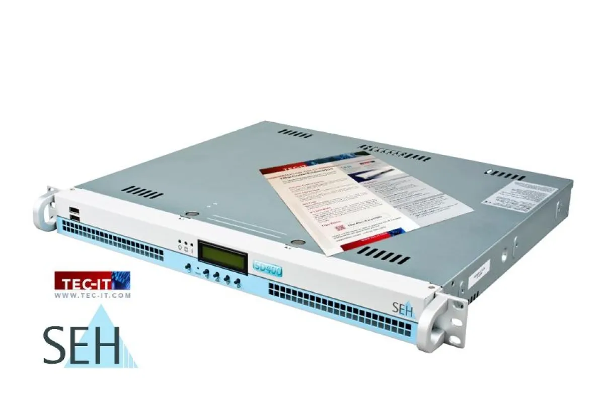ISD400 Printserver mit Barcodedruck