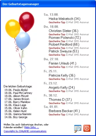 Bild: BURZ 2.0b: Der Geburtstagsmanager - Fettnäpfchen vermeiden