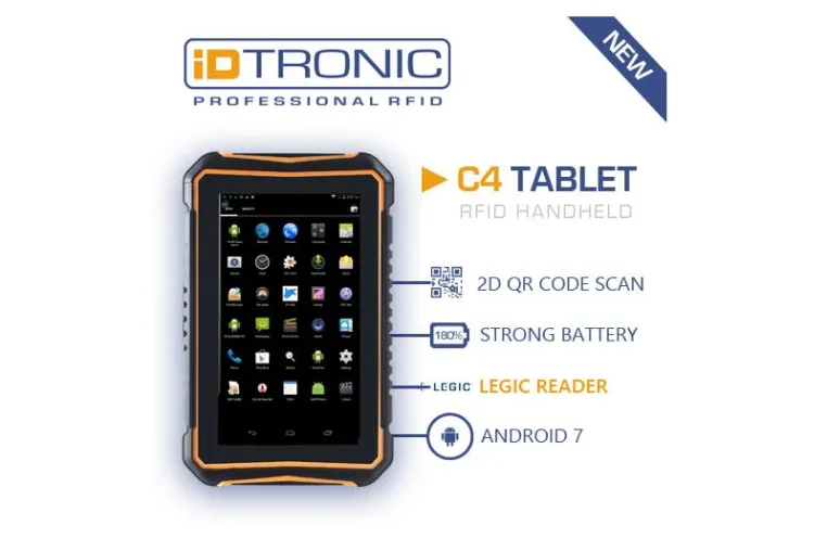 iDTRONICs Handheld Computer C4 Tablet LEGIC: Das erste RFID Tablet mit LEGIC Bild: iDTRONICs Handheld Computer C4 Tablet LEGIC: Das erste RFID Tablet mit LEGIC