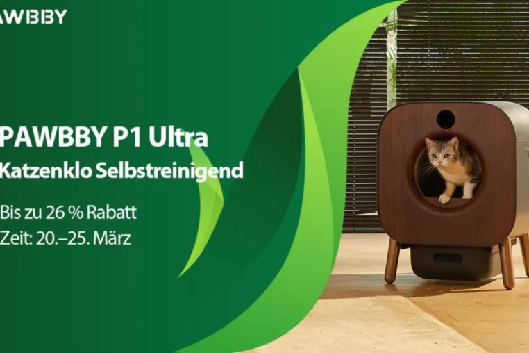 Verpassen Sie nicht die Frühlingsaktion der intelligenten Katzentoilette Pawbby P1 Ultra, nur 499 Euro Bild: Verpassen Sie nicht die Frühlingsaktion der intelligenten Katzentoilette Pawbby P1 Ultra, nur 499 Euro
