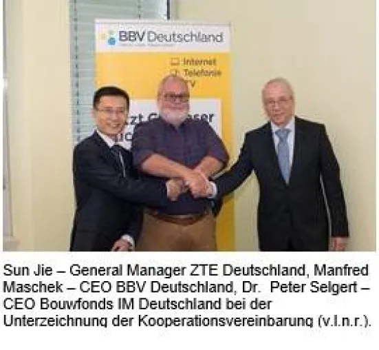 Bild: BBV, Bouwfonds und ZTE kooperieren beim privatwirtschaftlichen Glasfaserausbau