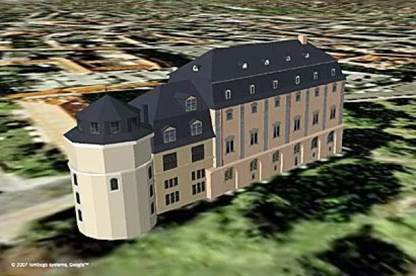 Bild: lombego systems macht Herzogin Anna Amalia Bibliothek weltweit als 3-D-Modell bei Google Earth erlebbar