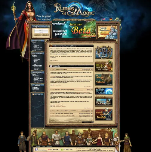 Beta-Anmeldung zum Start der offiziellen Website von Runes of Magic Bild: Beta-Anmeldung zum Start der offiziellen Website von Runes of Magic