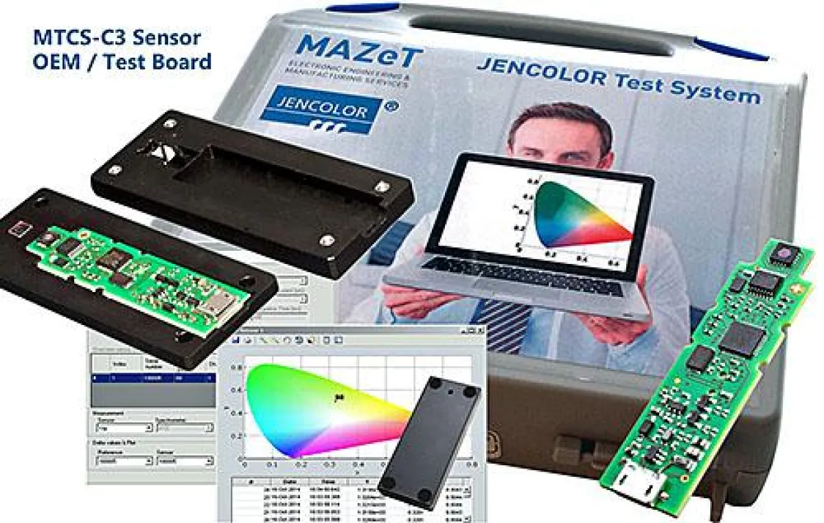 Das OEM-Sensorboard MTCS-C3 mit USB-Interface für Farbmessung nach CIE1931